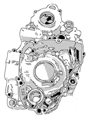 Transmission parts: Crankcase for motorcycles1